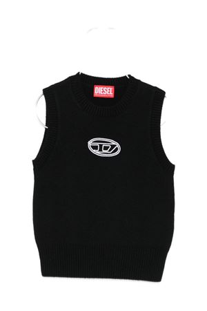 gilet in cotone nero DIESEL KIDS | J02437KYAYXK900